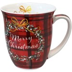 Christmas Plaid Red - Fine Bone China Mug