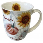 Fine Porcelain Mug - Sunflowers and Pumpkins