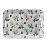 Large rectangular tray pine cones