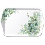 Mini rectangular tray Hedera white