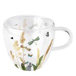 Double Wall Glass Tea Cup - Dragonfly