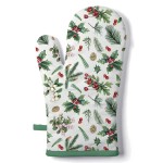 Winter greenery Oven Mitt