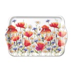 Mini Rectangular Tray Poppies and Cornflowers Design  20.5 x 13