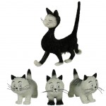 Cats by Dubout Figurine - THE WALK