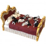 Cats by Dubout Figurine - CATS ON A BED