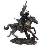 Statue Samurai on horseback in resin