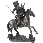 Statue Samurai on horseback in resin