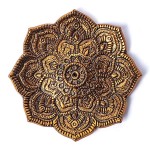 Copper-colored Lotus Flower Incense Holder