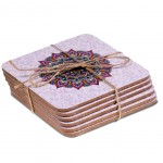 Coasters Mandala Purple set of 6