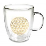 Tea glass double wall Flower of life 400 ml