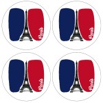 Set of 4 round coasters Paris by Cbkreation